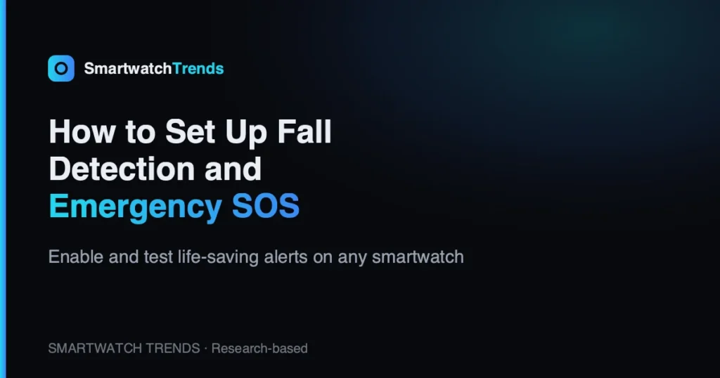 How to set up fall detection and emergency sos
