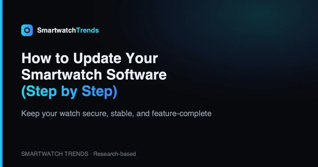 How to update smartwatch software
