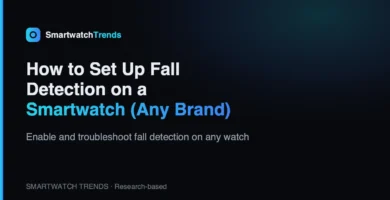 How to set up fall detection on a smartwatch